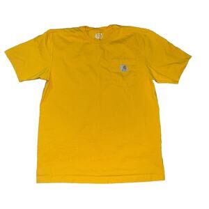 CARHARTT LOOSE FIT SHORT SLEEVE MENS MEDIUM YELLOW HEAVYWEIGHT POCKET
